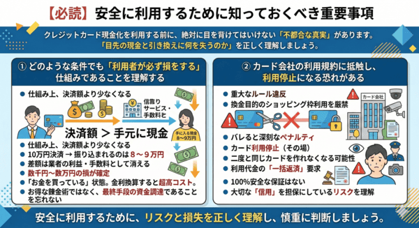 【必読】安全に利用するために知っておくべき重要事項