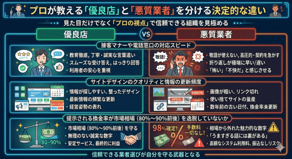 プロが教える「優良店」と「悪質業者」を分ける決定的な違い